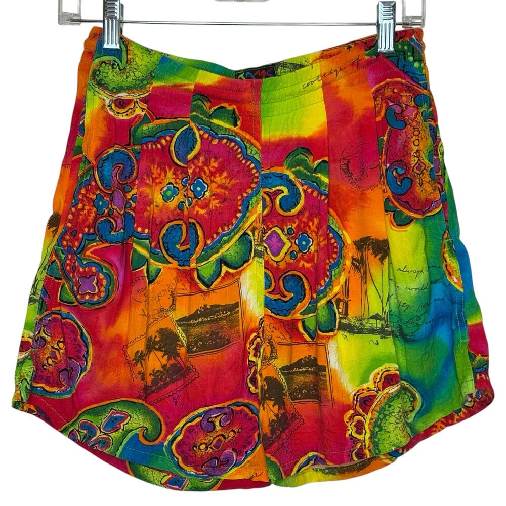 Vintage 1990's Jams World Surf Line Hawaii Men's Small Rayon Walking Shorts